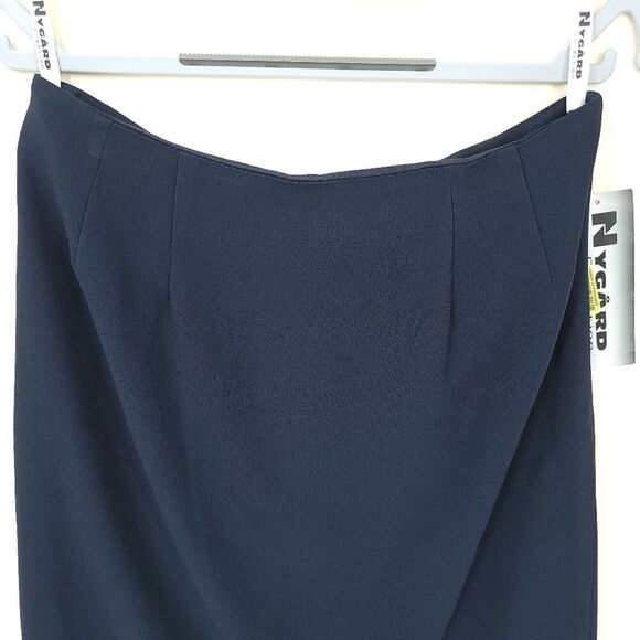 Peter Nygard 6P Navy Pencil Skirt Triacetate New - Picture 7 of 7